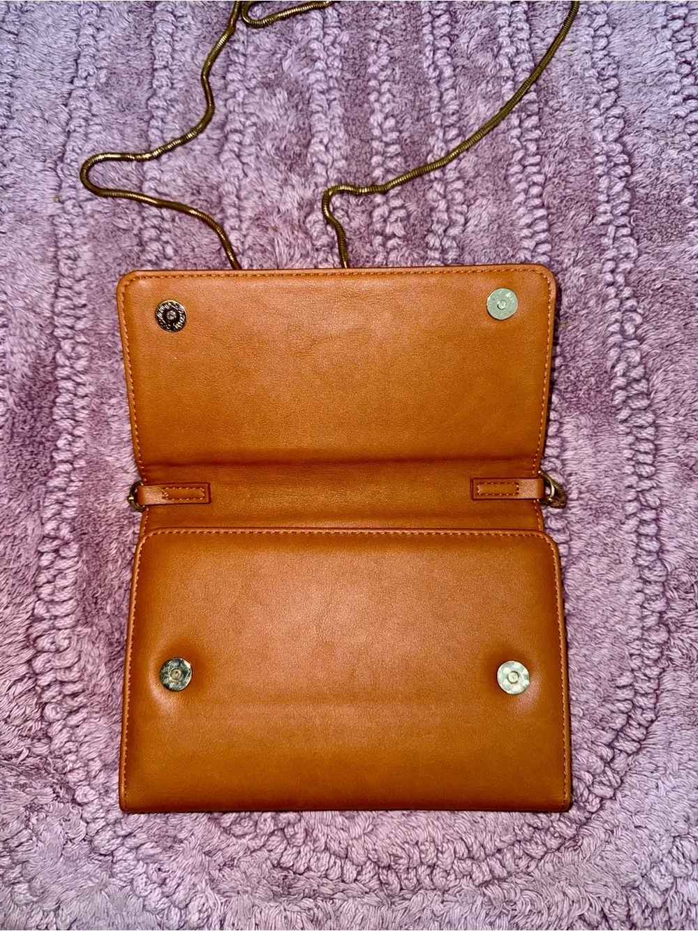 Forever 21 Classic Tan Crossbody Bag with Chain Strap